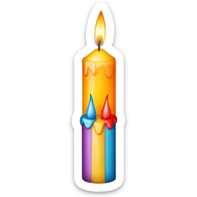 Birthday candle sticker