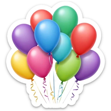 21 birthday balloons sticker