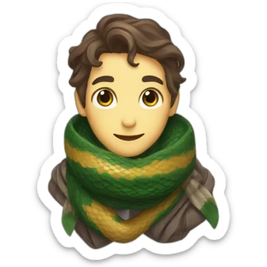 Snake wearing scarf hogwarts sticker