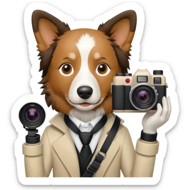 border collie fotografo sticker