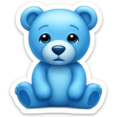 Blue teddy bear sticker