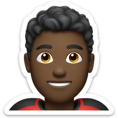 football player in black-red form sticker