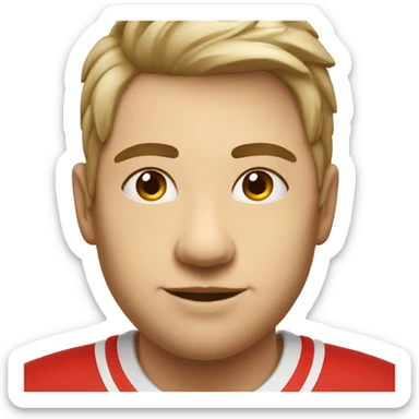 croix en x blanche sur fond rouge  sticker