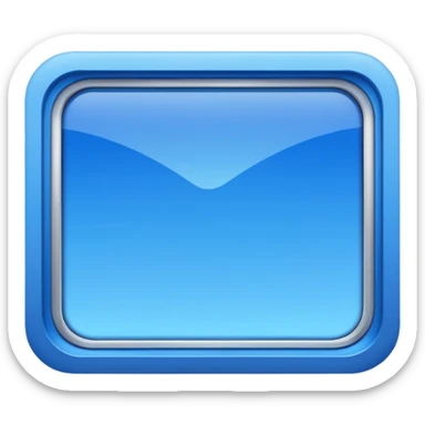 window with rounded corners and blue title bar inspired by Windows XP design no text sticker
