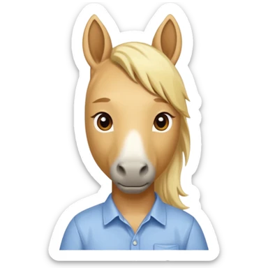 blonde horse with shirt  sticker