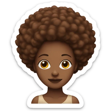 Black woman with brown Afro  sticker