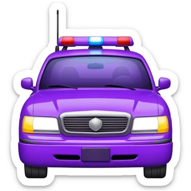 purple police car light sticker