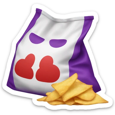 CHIPS RED, PURPLE BAG sticker