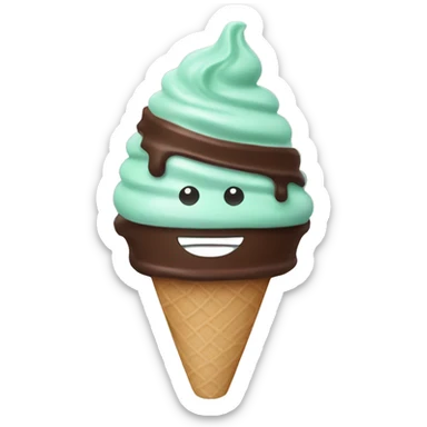 mint chocolate icecream sticker
