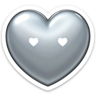 Platinum color heart sticker