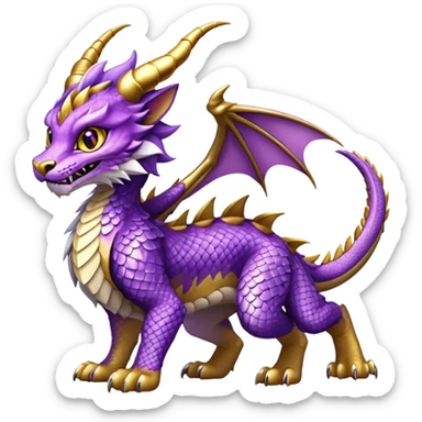 Shiny exotic Dragon-type Fakémon-Lynx full body sticker