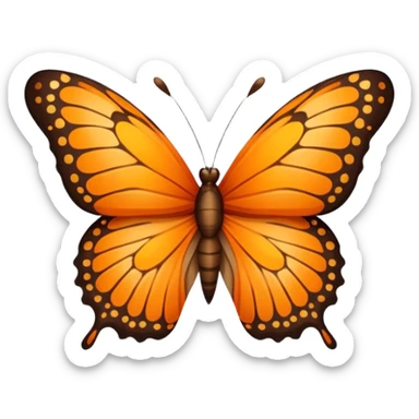 butterfly with leo print  sticker