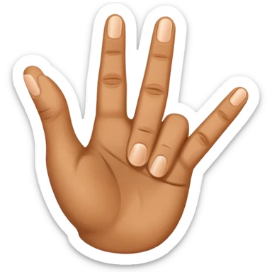 I want a hand with four fingers and one thumb and i want the pointer finger extended out and the thumb upward as to make a gun (finger gun) sticker