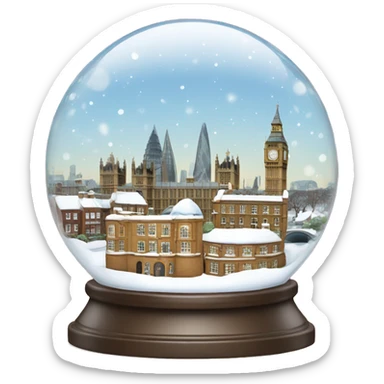 Christmas snow globe with London landscape  sticker