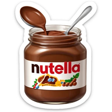 Jar of Nutella make the label say cocoa kisses  sticker