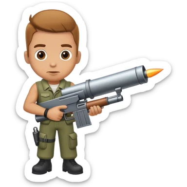 Willi with rocket launcher  sticker