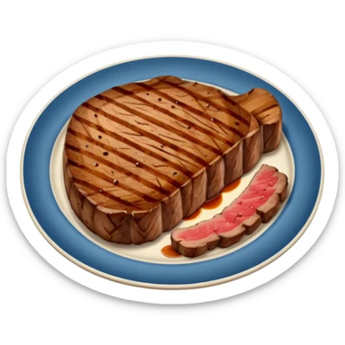 Steak on a plate sticker