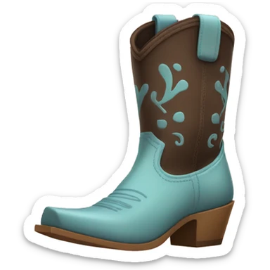 Girly square toed cowboy boots sticker