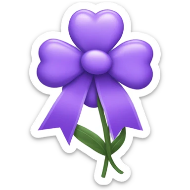 lavender flower with purple ribbon sticker