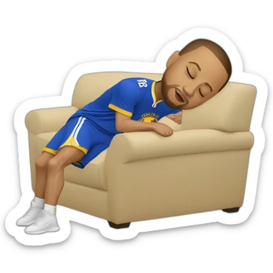 Steph curry does a nap sticker