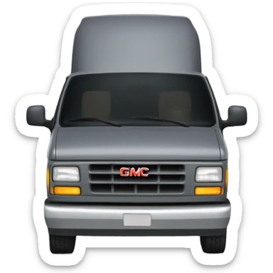 1996 charcoal grey gmc safari windowless van sticker