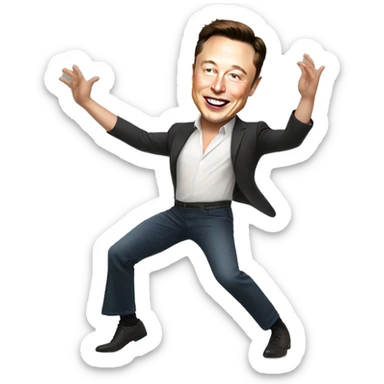 elon musk dancing sticker