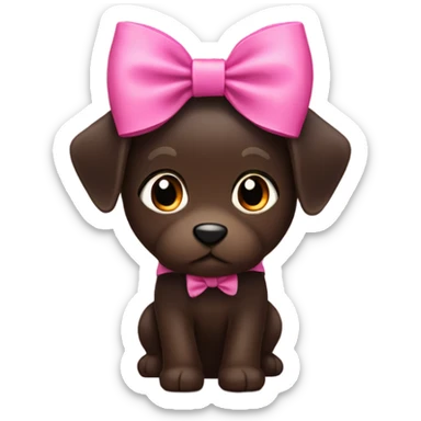 Brown folded blacker with a pink bow sticker