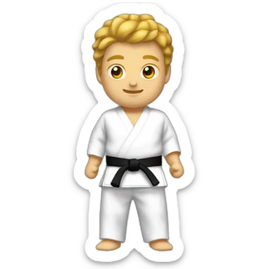 Karateka master black belt sticker