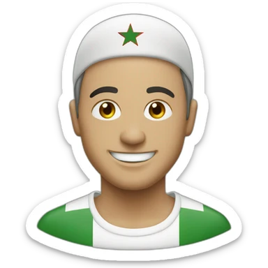 Algeria flag man smile sticker