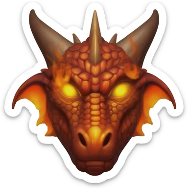 Fire dragon emoji should look dangerous sticker