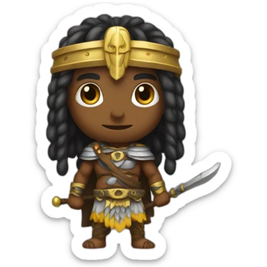 warrior wearing kufia sticker