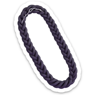 hair braid with silver rings sticker