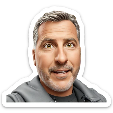 smiling male portrait in jacket sticker