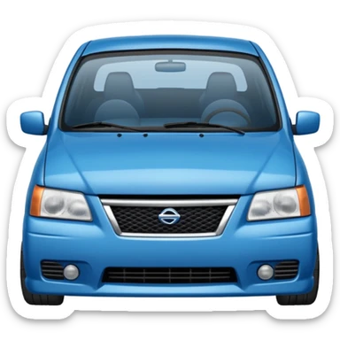 a sad blue Nissan Sentra sticker