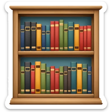 simple and expressive bookshelf emoticon sticker