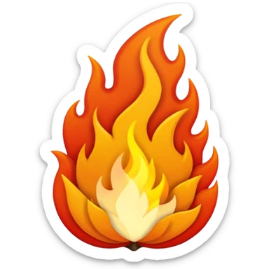 Asme un fuego pixeleado sticker