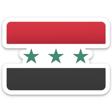 flat design style Syria 3 stars sticker