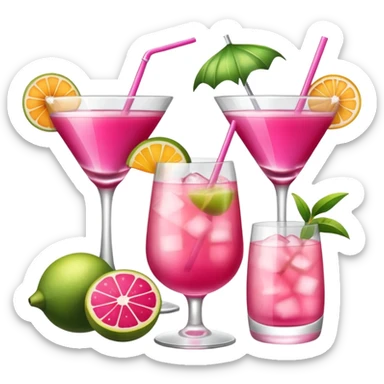 Pink drinks in cabo  sticker