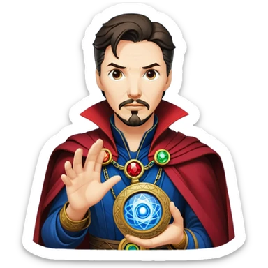 Doctor Strange with Eye of Agamotto amulet sticker