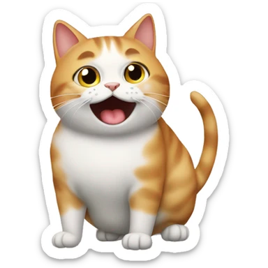 Cat farting sticker