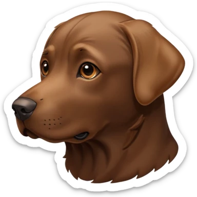 Please make a brown lab one side profile: 🐕 sticker