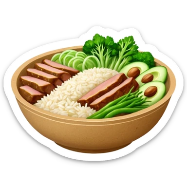 Retangular bowl made of kraft paper, 
The lunch box should be the most similar to this real one..
https://i.postimg.cc/FKcHz1tk/Screenshot-2025-11-11-alle-16-06-29.png

Can get more images of the bowl https://www.instagram.com/chefaporterbr/
Put inside food, like rice, green vegetables and meat. sticker