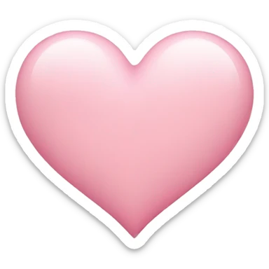 Light pink heart sticker