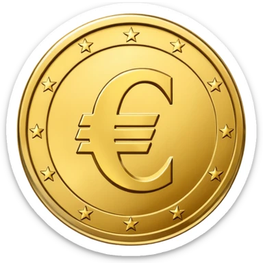 euro coin sticker