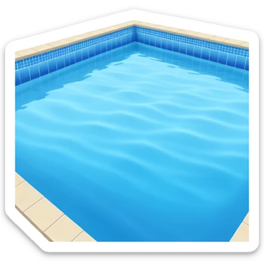 swimming pool with lanes sticker