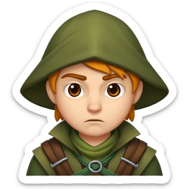 forest rogue character unimpressed stop look sticker