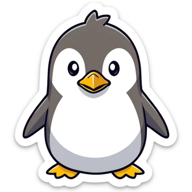 Angry penguin sticker