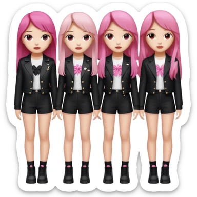 Blackpink group K-pop, 3 girls sticker