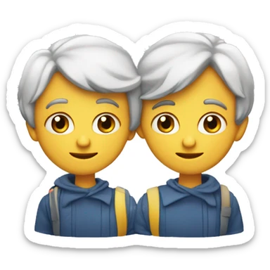 Caras enamoradas con la boca cerrada sticker