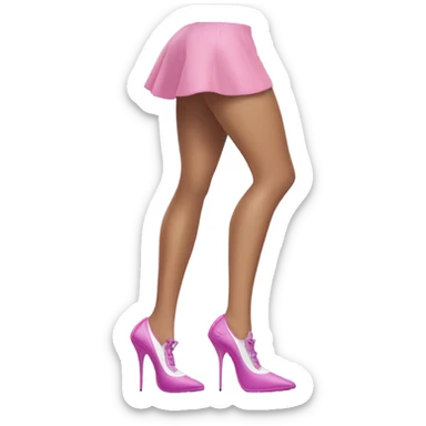 Ariana grande wearing pink purple blue Nike high heels  sticker